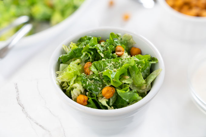 Caesar salad - vegan, healthy
