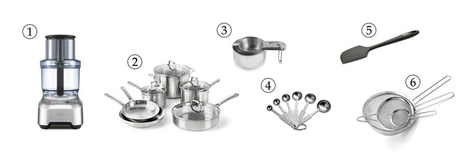 kitchen tools for basil pesto pasta