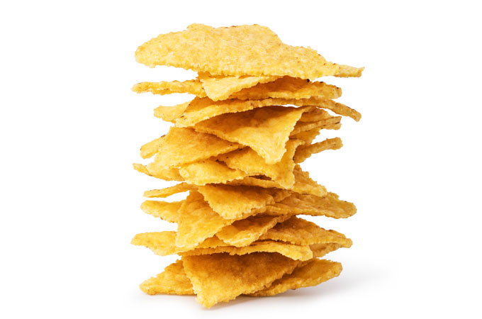 homemade baked corn chips - healthy,