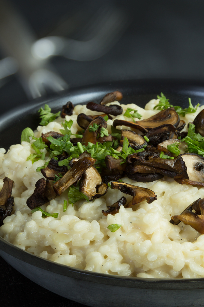 vegan mushroom risotto