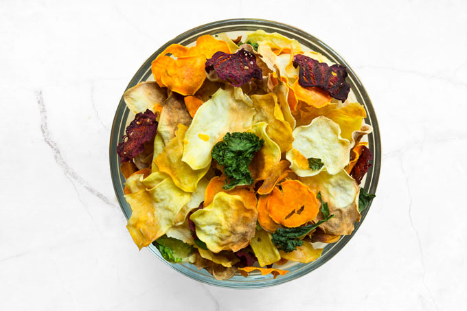homemade vegetable chips - oven-baked, healthy