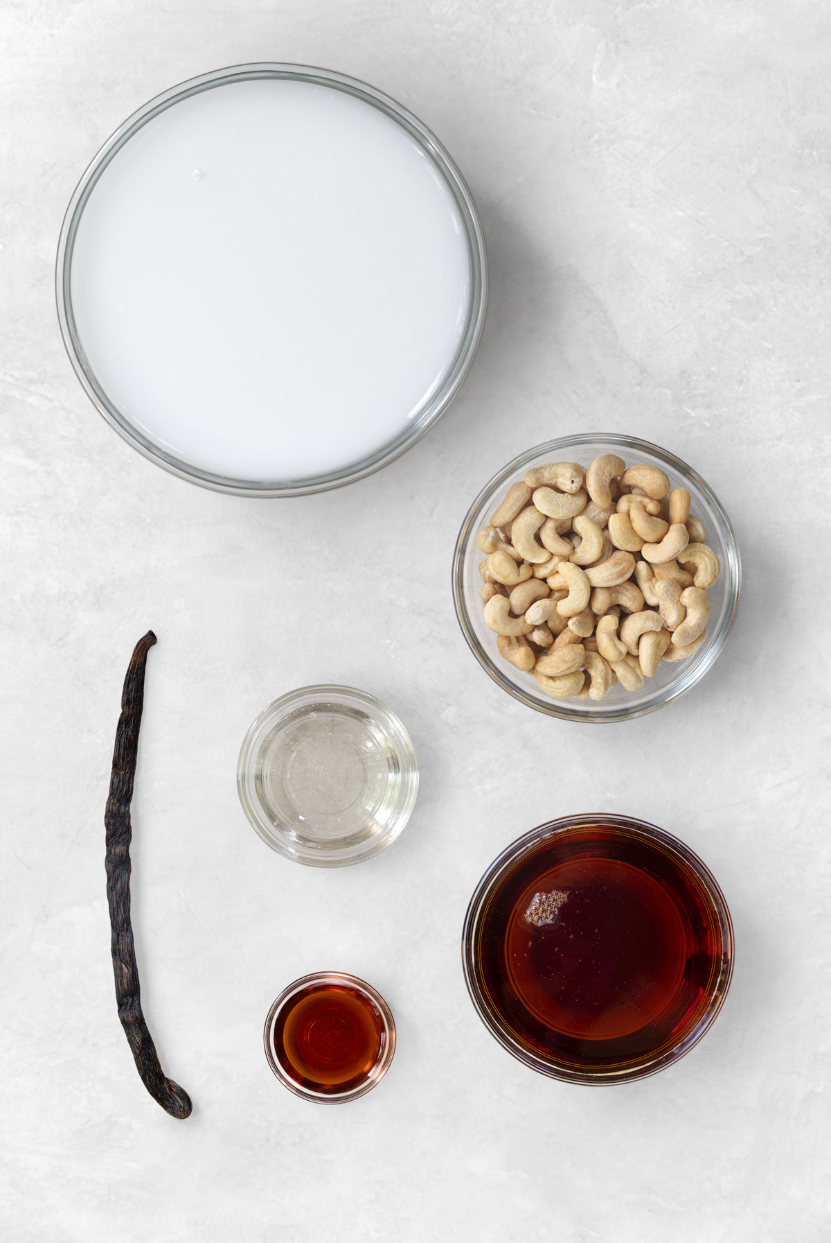 ingredients for vegan vanilla ice cream