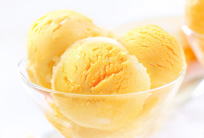 mango ice cream - sorbet, gelato, vegan, paleo, healthy