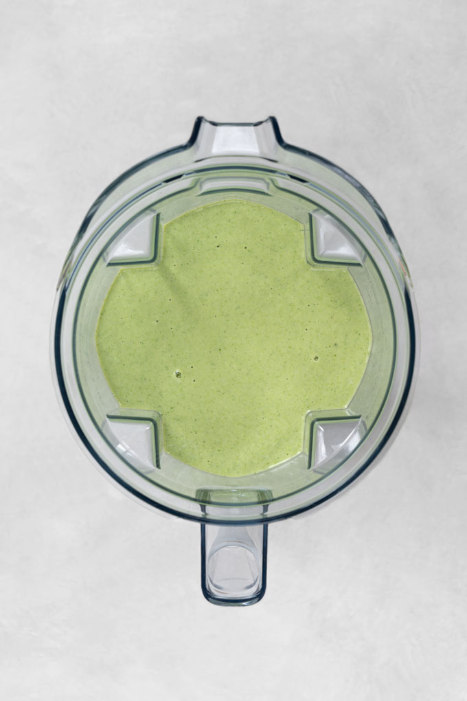 cream of broccoli soup in a Vitamix blender