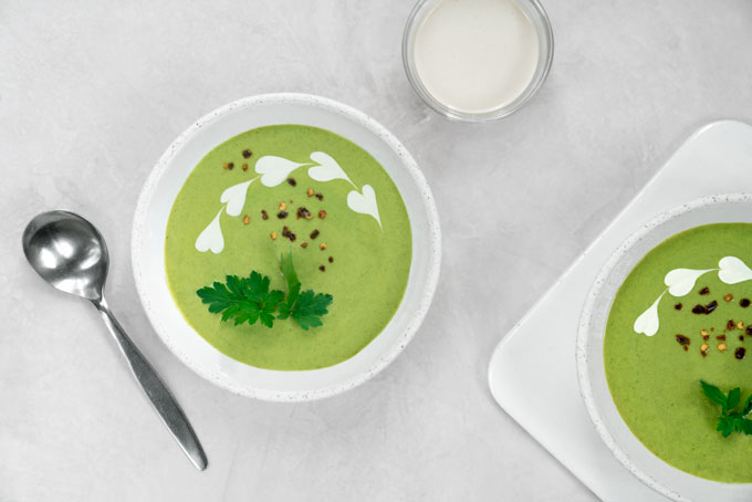 pureed broccoli soup - vegan