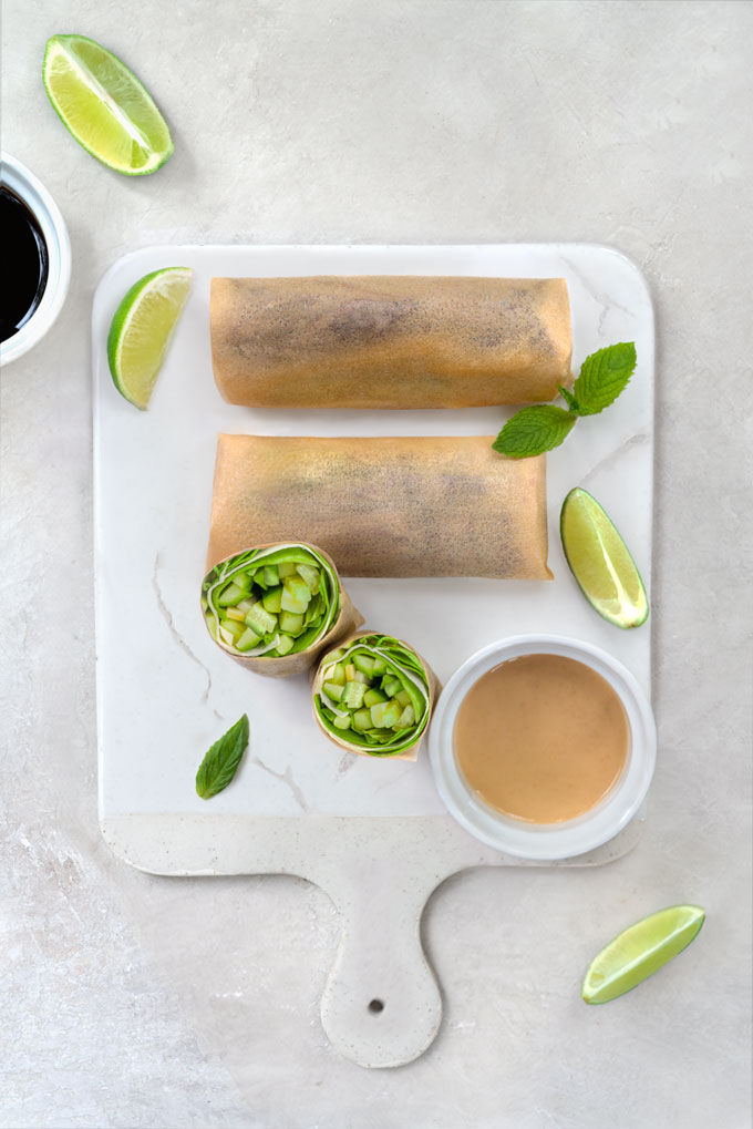 coconut wraps filled with vegetables
