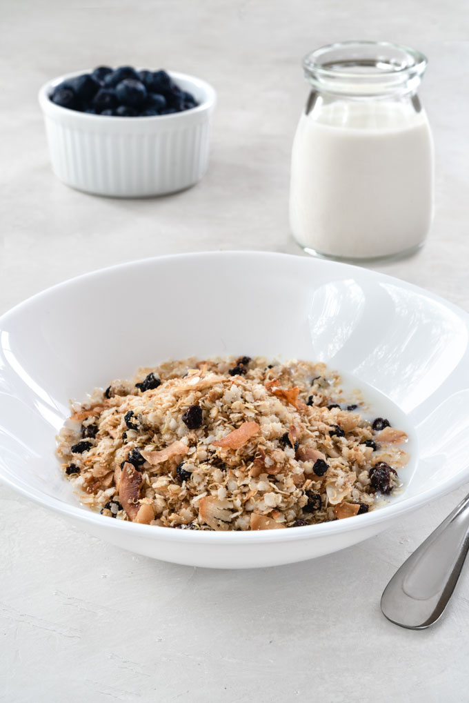 homemade muesli - paleo (grain-free), nut-free, oil-free, sugar-free
