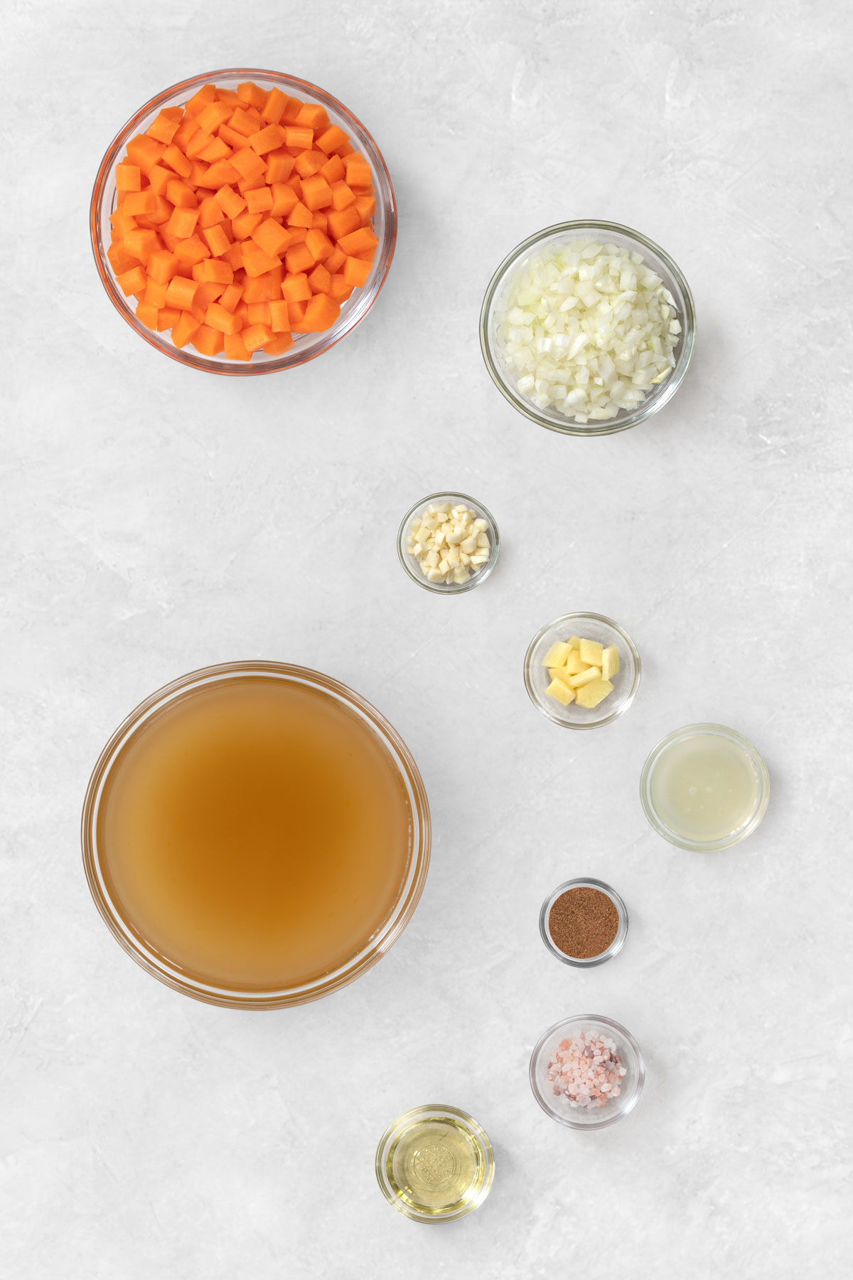 ingredients for carrot soup