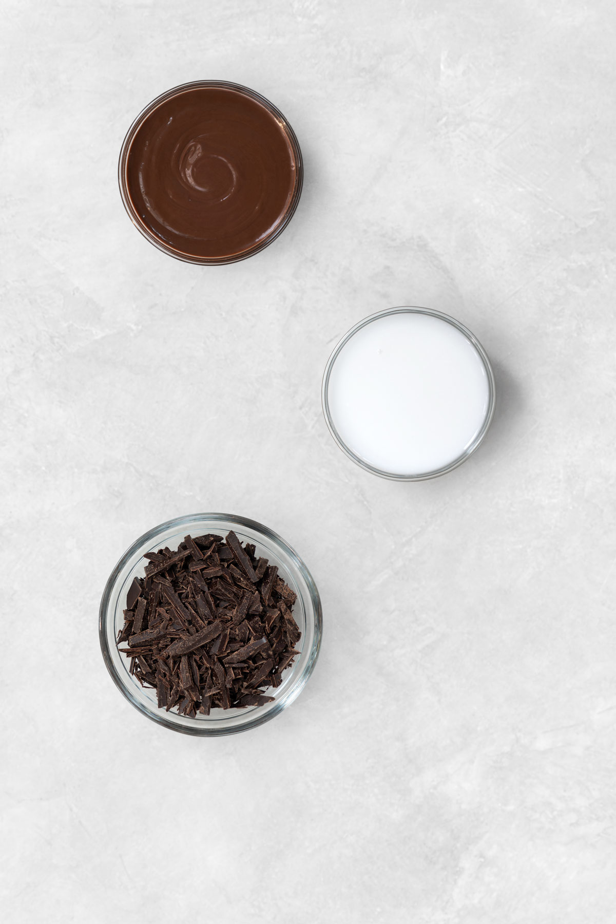 ingredients for Nutella tart filling